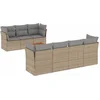 Image de vidaXL - 8-delige - Loungeset - met - kussens - poly - rattan - gemengd - beige