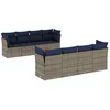 Image de vidaXL - 9-delige - Loungeset - met - kussens - poly - rattan - grijs