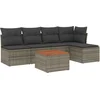 Image de vidaXL - 6-delige - Loungeset - met - kussens - poly - rattan - grijs
