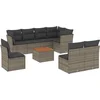 Image de vidaXL - 9-delige - Loungeset - met - kussens - poly - rattan - grijs
