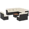 Image de vidaXL - 12-delige - Loungeset - met - kussens - poly - rattan - zwart