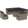 Image de vidaXL - 12-delige - Loungeset - met - kussens - poly - rattan - grijs