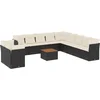 Image de vidaXL - 12-delige - Loungeset - met - kussens - poly - rattan - zwart