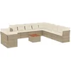 Image de vidaXL - 12-delige - Loungeset - met - kussens - poly - rattan - beige