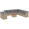 Image de vidaXL - 12-delige - Loungeset - met - kussens - poly - rattan - gemengd - beige