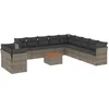 Image de vidaXL - 12-delige - Loungeset - met - kussens - poly - rattan - grijs