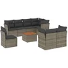Image de vidaXL - 9-delige - Loungeset - met - kussens - poly - rattan - grijs