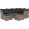 Image de vidaXL - 7-delige - Loungeset - met - kussens - poly - rattan - grijs