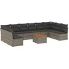 Image de vidaXL - 11-delige - Loungeset - met - kussens - poly - rattan - grijs