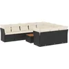 Image de vidaXL - 11-delige - Loungeset - met - kussens - poly - rattan - zwart