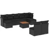 Image de vidaXL - 10-delige - Loungeset - met - kussens - poly - rattan - zwart