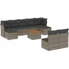 Image de vidaXL - 10-delige - Loungeset - met - kussens - poly - rattan - grijs