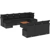 Image de vidaXL - 11-delige - Loungeset - met - kussens - poly - rattan - zwart
