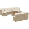 Image de vidaXL - 11-delige - Tuinset - met - kussens - poly - rattan - beige