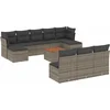 Image de vidaXL - 11-delige - Loungeset - met - kussens - poly - rattan - grijs
