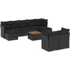 Image de vidaXL - 10-delige - Loungeset - met - kussens - poly - rattan - zwart