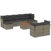 Image de vidaXL - 10-delige - Loungeset - met - kussens - poly - rattan - grijs