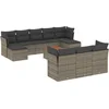 Image de vidaXL - 11-delige - Loungeset - met - kussens - poly - rattan - grijs