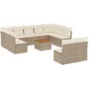 Image de vidaXL - 12-delige - Loungeset - met - kussens - poly - rattan - beige