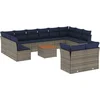 Image de vidaXL - 13-delige - Loungeset - met - kussens - poly - rattan - grijs