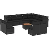 Image de vidaXL - 13-delige - Loungeset - met - kussens - poly - rattan - zwart