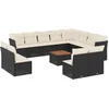 Image de vidaXL - 13-delige - Loungeset - met - kussens - poly - rattan - zwart