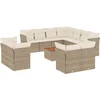 Image de vidaXL - 12-delige - Loungeset - met - kussens - poly - rattan - beige