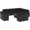 Image de vidaXL - 13-delige - Loungeset - met - kussens - poly - rattan - zwart