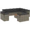 Image de vidaXL - 13-delige - Loungeset - met - kussens - poly - rattan - grijs