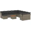 Image de vidaXL - 12-delige - Loungeset - met - kussens - poly - rattan - grijs