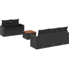 Image de vidaXL - 6-delige - Loungeset - met - kussens - poly - rattan - zwart