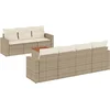 Image de vidaXL - 8-delige - Loungeset - met - kussens - poly - rattan - beige