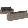 Image de vidaXL - 8-delige - Loungeset - met - kussens - poly - rattan - grijs
