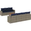 Image de vidaXL - 8-delige - Loungeset - met - kussens - poly - rattan - grijs