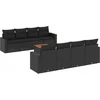 Image de vidaXL - 9-delige - Loungeset - met - kussens - poly - rattan - zwart