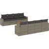 Image de vidaXL - 9-delige - Loungeset - met - kussens - poly - rattan - grijs