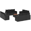 Image de vidaXL - 13-delige - Loungeset - met - kussens - poly - rattan - zwart