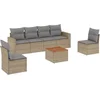 Image de vidaXL - Patio - Sofa - Set - 7-zits - Mix - Beige - en - Lichtgrijs