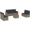 Image de vidaXL - 8-delige - Loungeset - met - kussens - poly - rattan - grijs