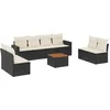 Image de vidaXL - 9-delige - Loungeset - met - kussens - poly - rattan - zwart