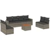 Image de vidaXL - 9-delige - Loungeset - met - kussens - poly - rattan - grijs