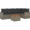 Image de vidaXL - 6-delige - Loungeset - met - kussens - poly - rattan - grijs