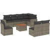 Image de vidaXL - 9-delige - Loungeset - met - kussens - poly - rattan - grijs