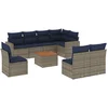 Image de vidaXL - 9-delige - Loungeset - met - kussens - poly - rattan - grijs