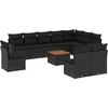 Image de vidaXL - 11-delige - Loungeset - met - kussens - poly - rattan - zwart