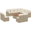 Image de vidaXL - 12-delige - Loungeset - met - kussens - poly - rattan - beige