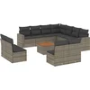 Image de vidaXL - 12-delige - Loungeset - met - kussens - poly - rattan - grijs