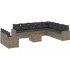 Image de vidaXL - 11-delige - Loungeset - met - kussens - poly - rattan - grijs