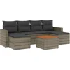 Image de vidaXL - 7-delige - Loungeset - met - kussens - poly - rattan - grijs