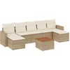 Image de vidaXL - 8-delige - Loungeset - met - kussens - poly - rattan - beige